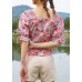 Floral Puff Sleeves Top